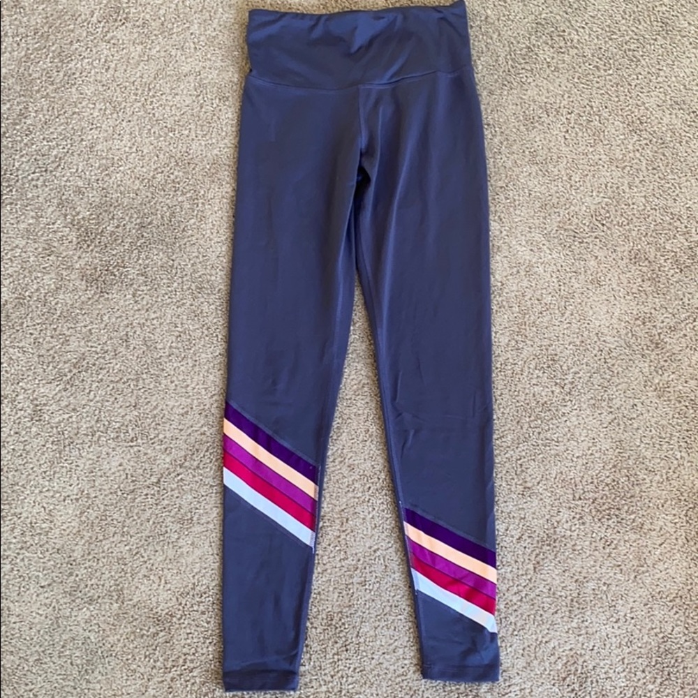 C9 by Champion Gray High Waisted Legging w/Stripes